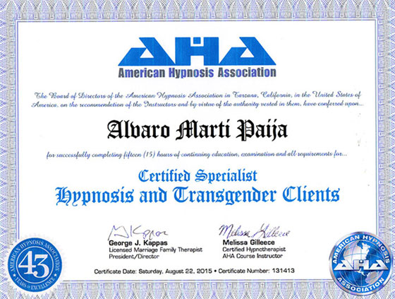 American Hypnosis Association - Hypnosis and Transgender Clients